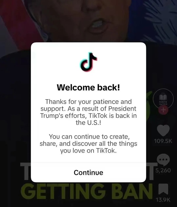 24小時內(nèi)在美重上線，TikTok網(wǎng)紅營銷依然是海外推廣最佳選擇之一