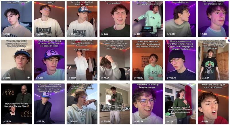 TikTok網(wǎng)紅營銷:英國搞笑科技類博主耳機(jī)游戲產(chǎn)品達(dá)人頻道內(nèi)容