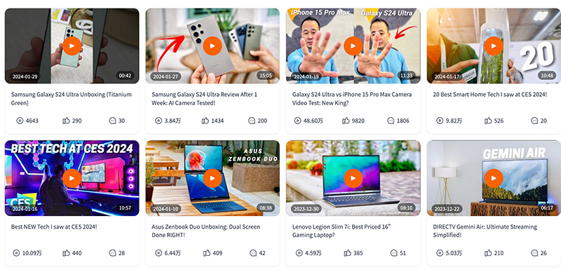 美國(guó)網(wǎng)紅：3c科技類博主youtube頻道達(dá)人推廣頻道內(nèi)容