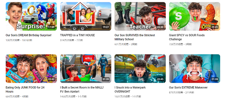 高性價(jià)比的美國(guó)娛樂類youtube主播達(dá)人頻道內(nèi)容