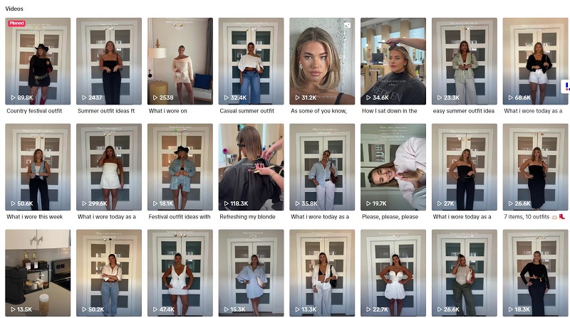 TikTok網(wǎng)紅:中腰部加拿大服裝類博主紅人