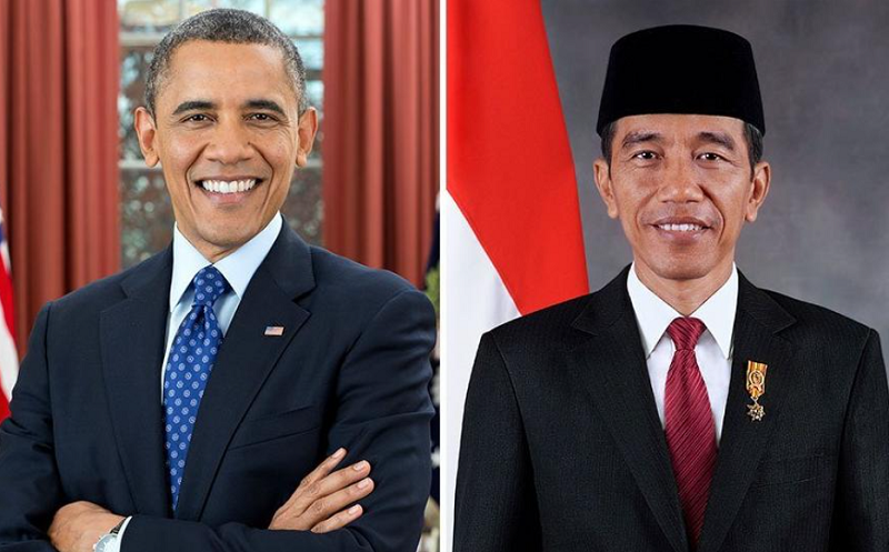 奧巴馬和印尼現(xiàn)任總統(tǒng)佐科