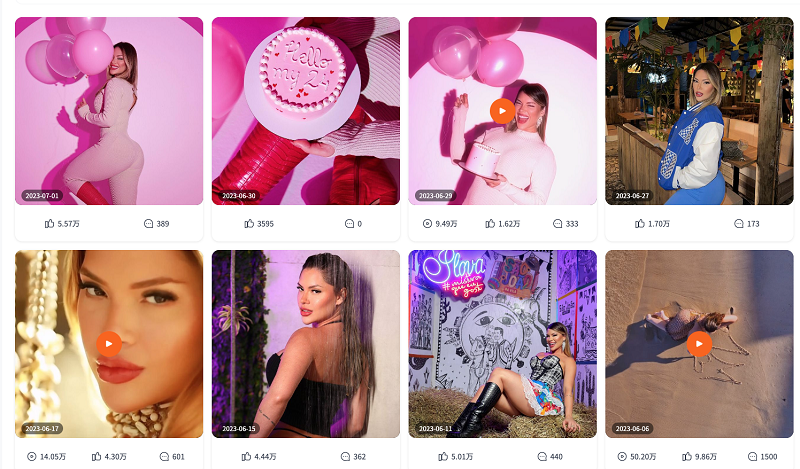 Instagram平臺(tái)的巴西生活類紅人頻道內(nèi)容