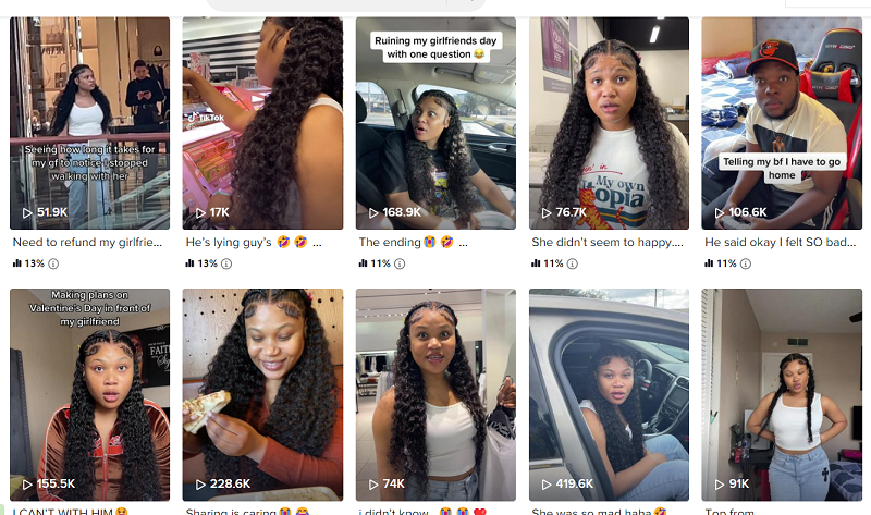 美國tiktok情侶博主主頁