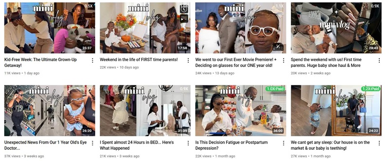 美國(guó)instagram百萬粉的家庭日常生活類達(dá)人頻道內(nèi)容