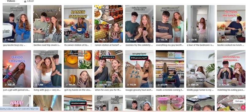 澳洲服飾類網(wǎng)紅tiktok平臺網(wǎng)紅頻道內(nèi)容