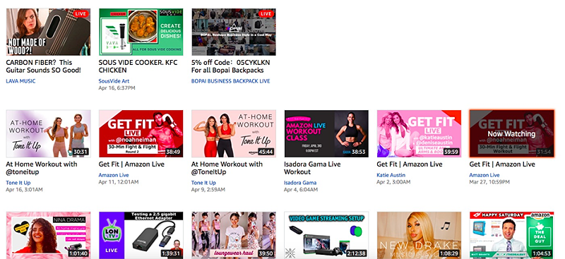 海外網(wǎng)紅-amazon live