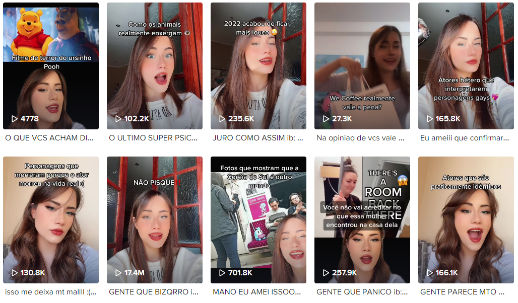 Tik Tok泰國紅人頻道內(nèi)容