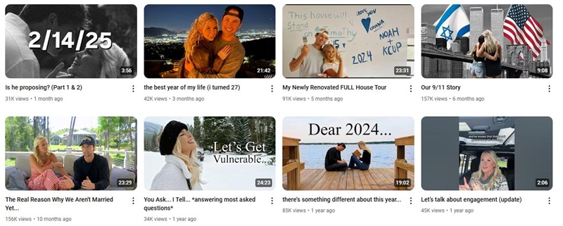 YouTube網(wǎng)紅推廣:美國(guó)情侶線下采訪分享類博主頻道內(nèi)容