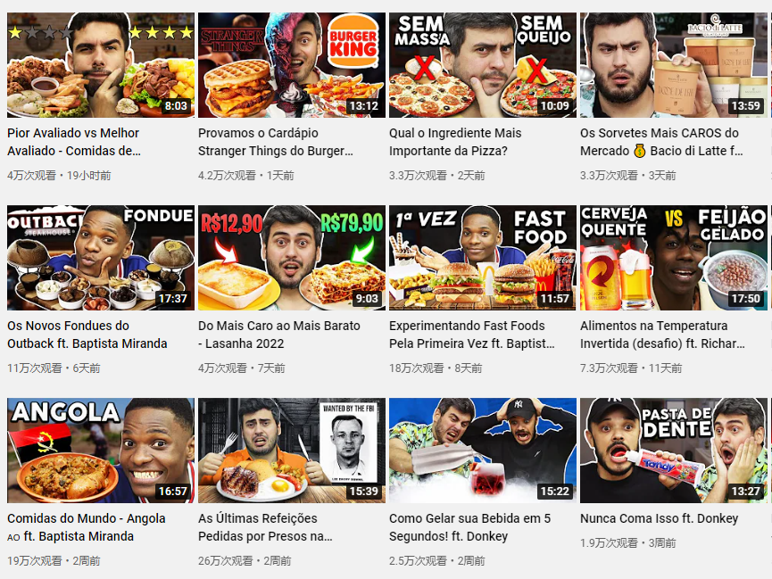 日本YouTube紅人頻道內(nèi)容