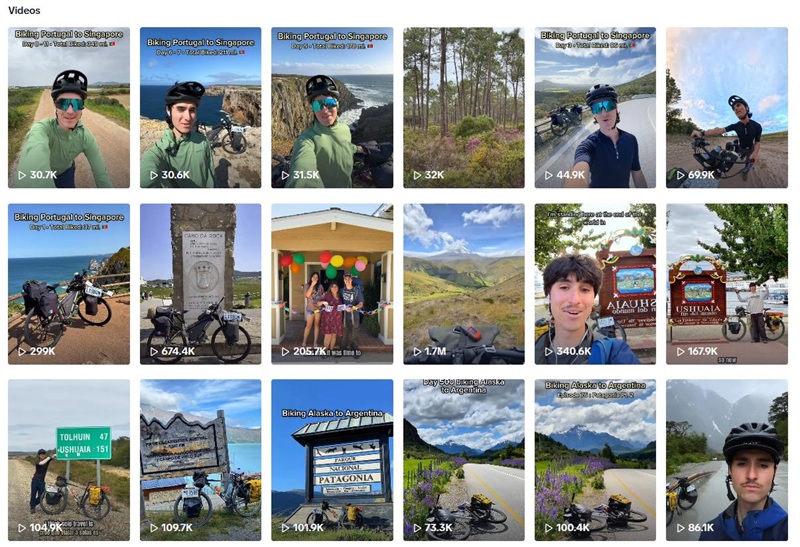 TikTok網(wǎng)紅推薦：法國(guó)運(yùn)動(dòng)騎行類(lèi)博主頻道內(nèi)容